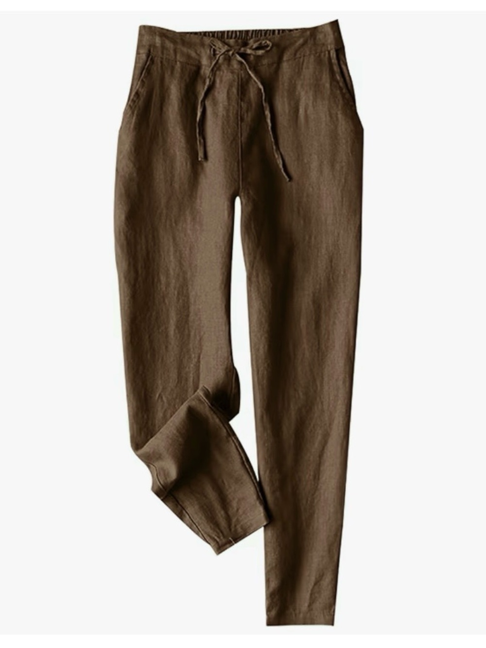 Linen Pants for Women Summer Casual High Waisted w Drawstring Size M